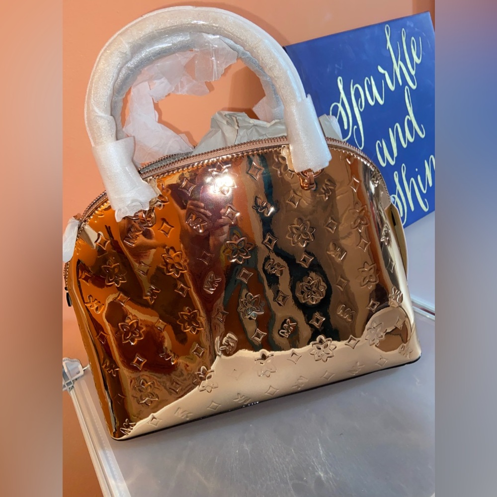 MK purse in rose gold